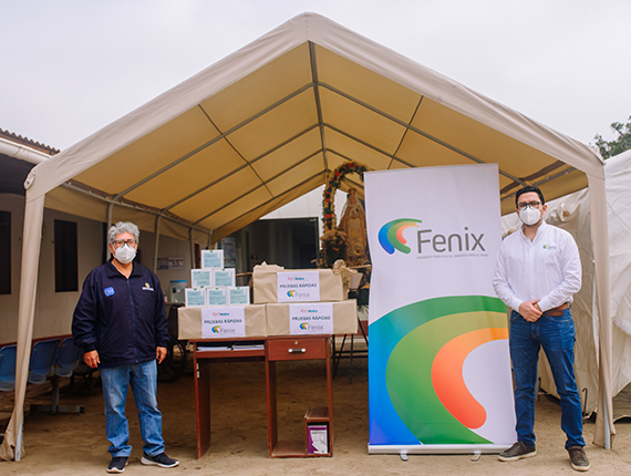 Fenix entrega 1500 pruebas serológicas a Microred de Salud de Chilca