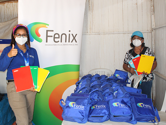 Fenix entrega útiles escolares a instituciones educativas de Chilca