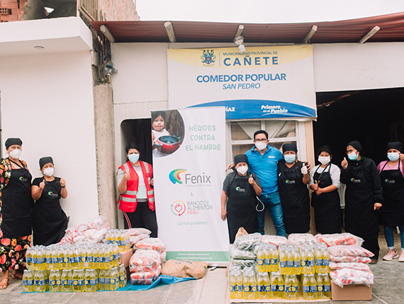 Héroes contra el hambre: Fenix en alianza con banco de alimentos Perú dona 4 toneladas de víveres a comedores populares de Chilca